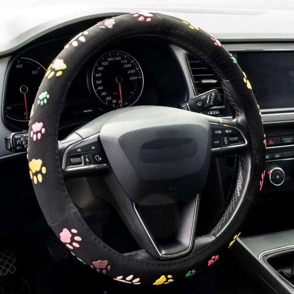 Xkeribom Lenkradbezug 37-38cm Lenkradschoner Lenkradschutz Aufsteckbare Lenkradabdeckung